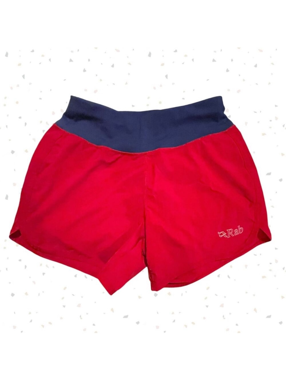 Rab Momentum Short Red Navy Blue Athletic Running Hiking Active Size UK8 | US XS